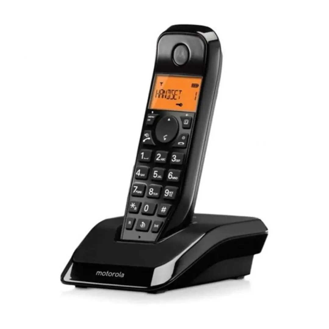 Motorola S1201 Telefono Inalambrico Dect - Identificador de Llamada - Contestador - Manos Libres - Color Negro 1