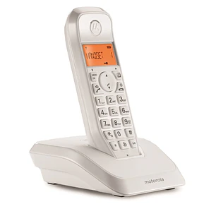 Motorola S1201 Telefono Inalambrico Dect - Identificador de Llamada - Contestador - Manos Libres - Color Blanco