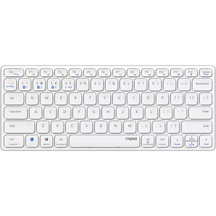 Rapoo E9600M Teclado Compacto Ultafino Inalambrico - Bluetooth y 2.4GHz - Base de Aluminio - Bateria Recargable Ecologica - Color Gris