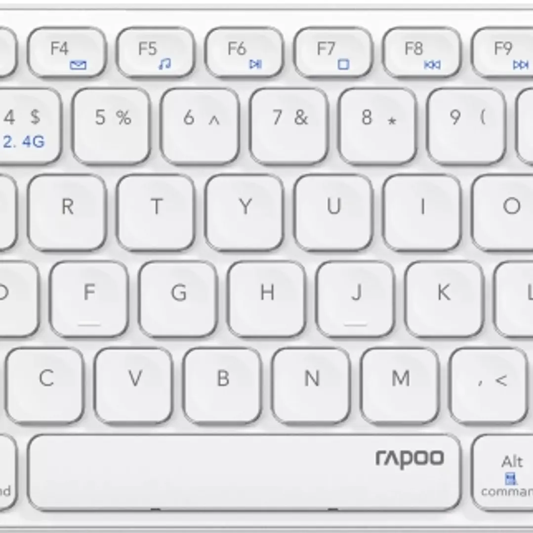 Rapoo E9600M Teclado Compacto Ultafino Inalambrico - Bluetooth y 2.4GHz - Base de Aluminio - Bateria Recargable Ecologica - Color Gris 1