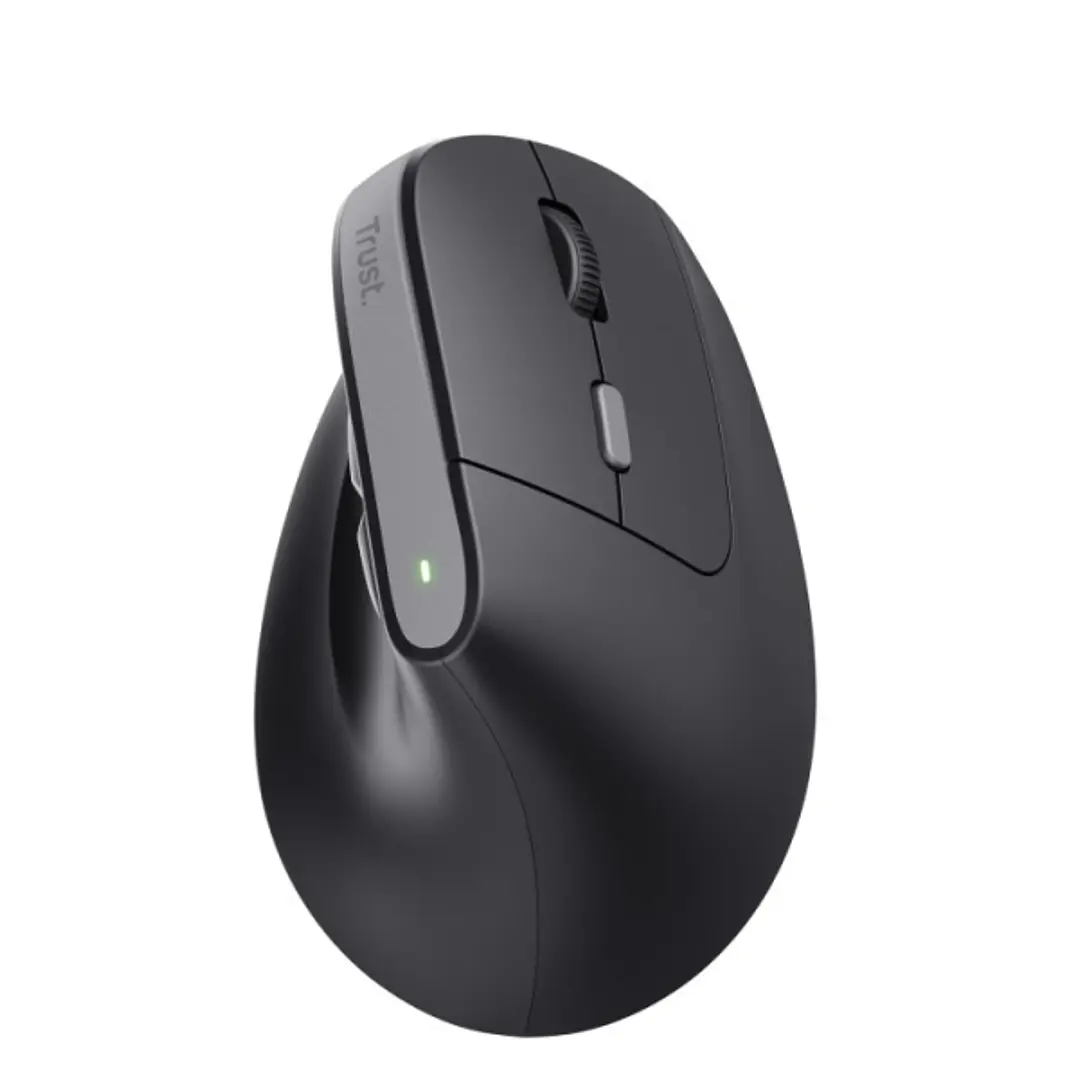Trust Raton Inalambrico USB - Diseño Ergonomico - Indicadores LED - 6 Botones - Color Negro 1
