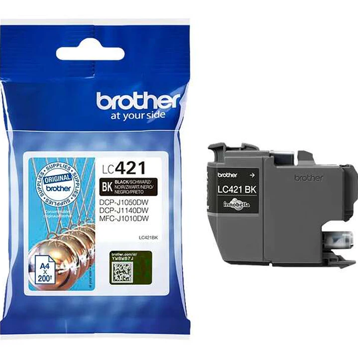 Brother LC421 Negro Cartucho de Tinta Original - LC421BK 1