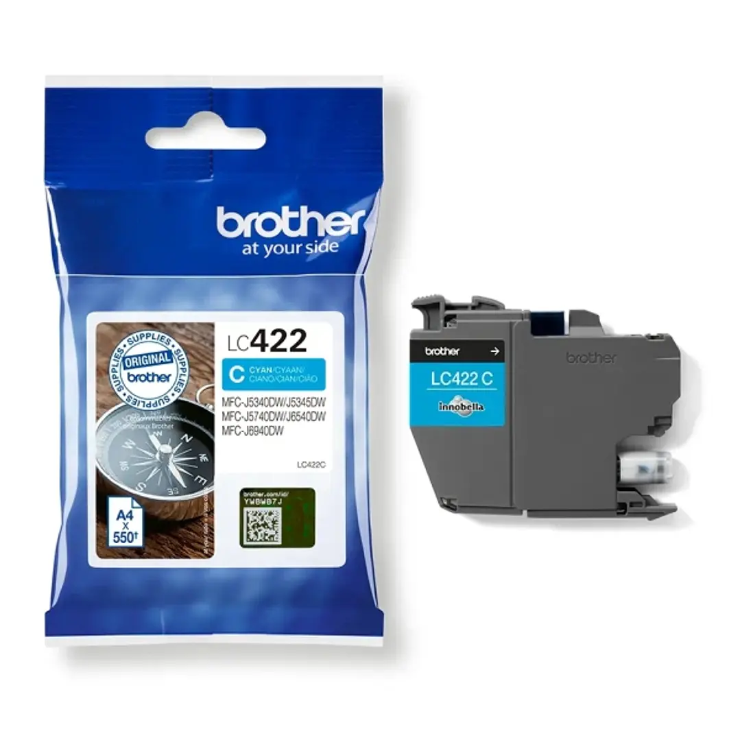 Brother LC422 Cyan Cartucho de Tinta Original - LC422C 1