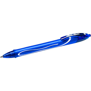 Bic Gel-Ocity Quick Dry Boligrafo de Gel Retractil - Punta Media de 0.7 mm - Tinta de Gel - Anti-Manchas - Secado Ultra Rapido - Color Azul
