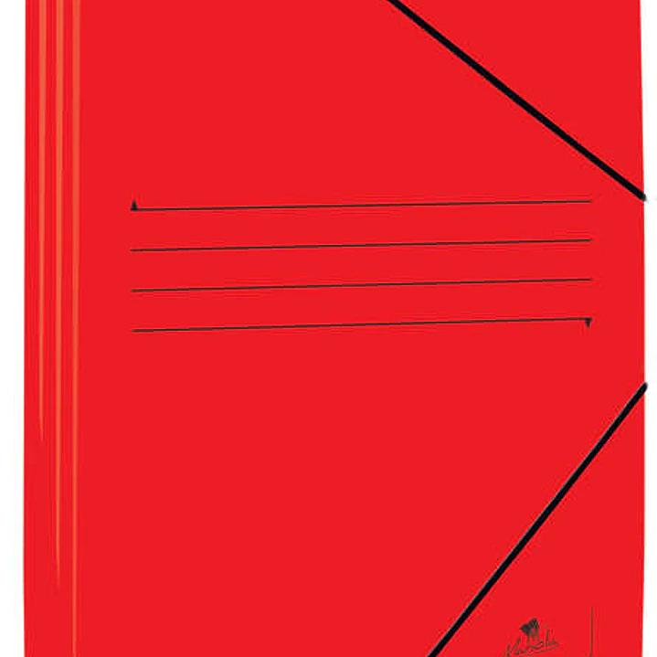 Mariola Carpeta de Carton Estucado con Solapas Folio 500gr/m2 - Medidas 34x25x1cm - Cierre con Goma Elastica - Color Rojo 1