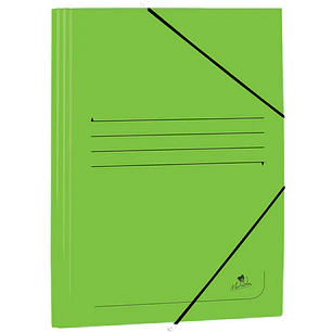 Mariola Carpeta de Carton Estucado con Solapas Folio 500gr/m2 - Medidas 34x25x1cm - Cierre con Goma Elastica - Color Verde