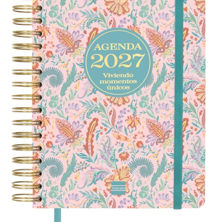Finocam Vitae Agenda de Espiral - 16 Meses - Semana Vista Horizontal - Formato 4º - 155x217mm - Tapa Dura - Papel de 80g/m2 - Cierre con Goma Elastica 1