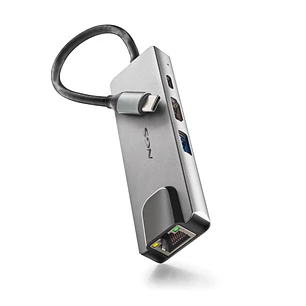 NGS Wonder Dock Supra 4 en 1 Hub USB-C - 1x USB 3.0, 1x USB-C PD 100W, 1x HDMI, 1x RJ45 - Admite Resoluciones Maximas de 4K a 30 Hz - Velocidad LAN de