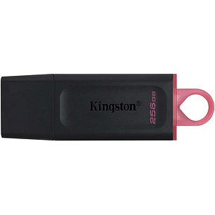 Kingston DataTraveler Exodia Memoria USB 256GB - USB 3.2 Gen 1 - Con Tapa - Enganche para Llavero - Color Negro (Pendrive)