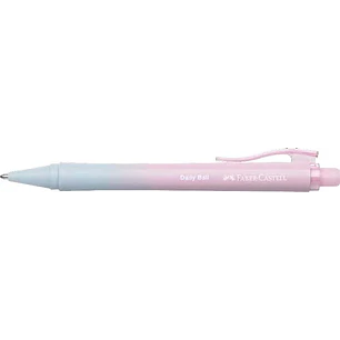 Faber-Castell Daily Ball Flow Edition Blushing Sky Boligrafo Retractil XB - Atractivo Diseño - Tinta Azul Indeleble - Color Rosa/Azul Degradado