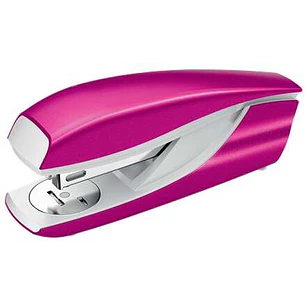 Petrus 635 WOW Grapadora Metalica + Caja de 200 Grapas - Hasta 30 Hojas - Extraegrapas Integrado - Grapado Cerrado, Abierto y Clavado - Color Fucsia M