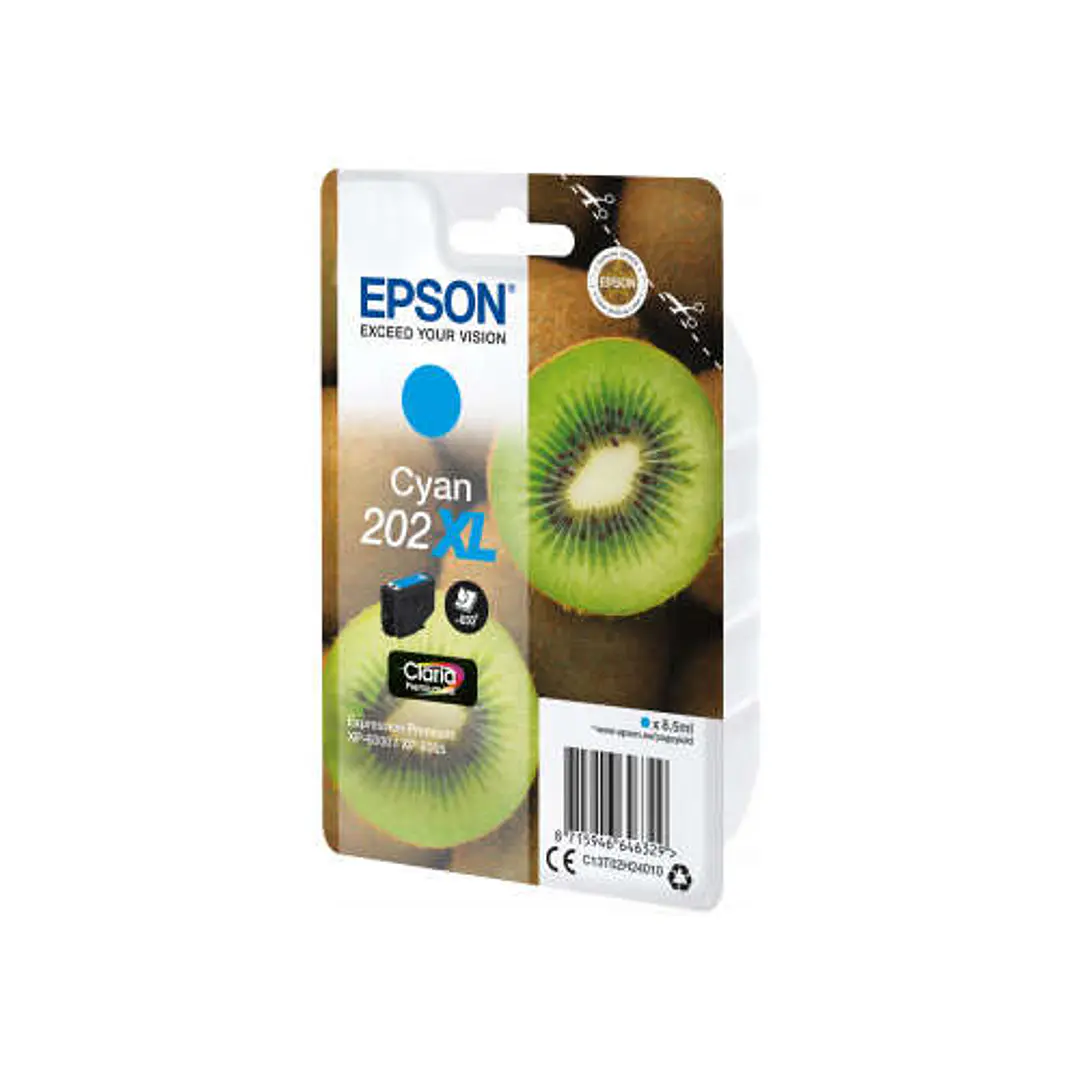 Epson 202XL Cyan Cartucho de Tinta Original - C13T02H24010 1