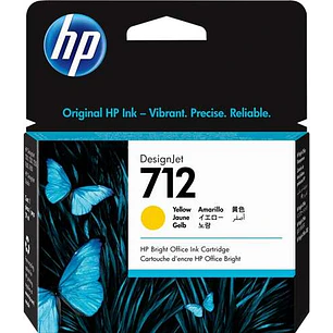 HP 712 Amarillo Cartucho de Tinta Original - 3ED69A