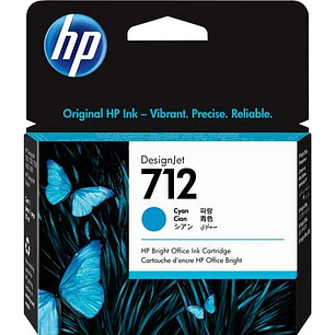 HP 712 Cyan Cartucho de Tinta Original - 3ED67A