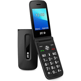 SPC Titan Telefono de Tapa - Diseño Funcional y Elegante - Botones y Teclas Grandes - Acciones Inteligentes de Ayuda - Acceso Directo a Dos Contactos 
