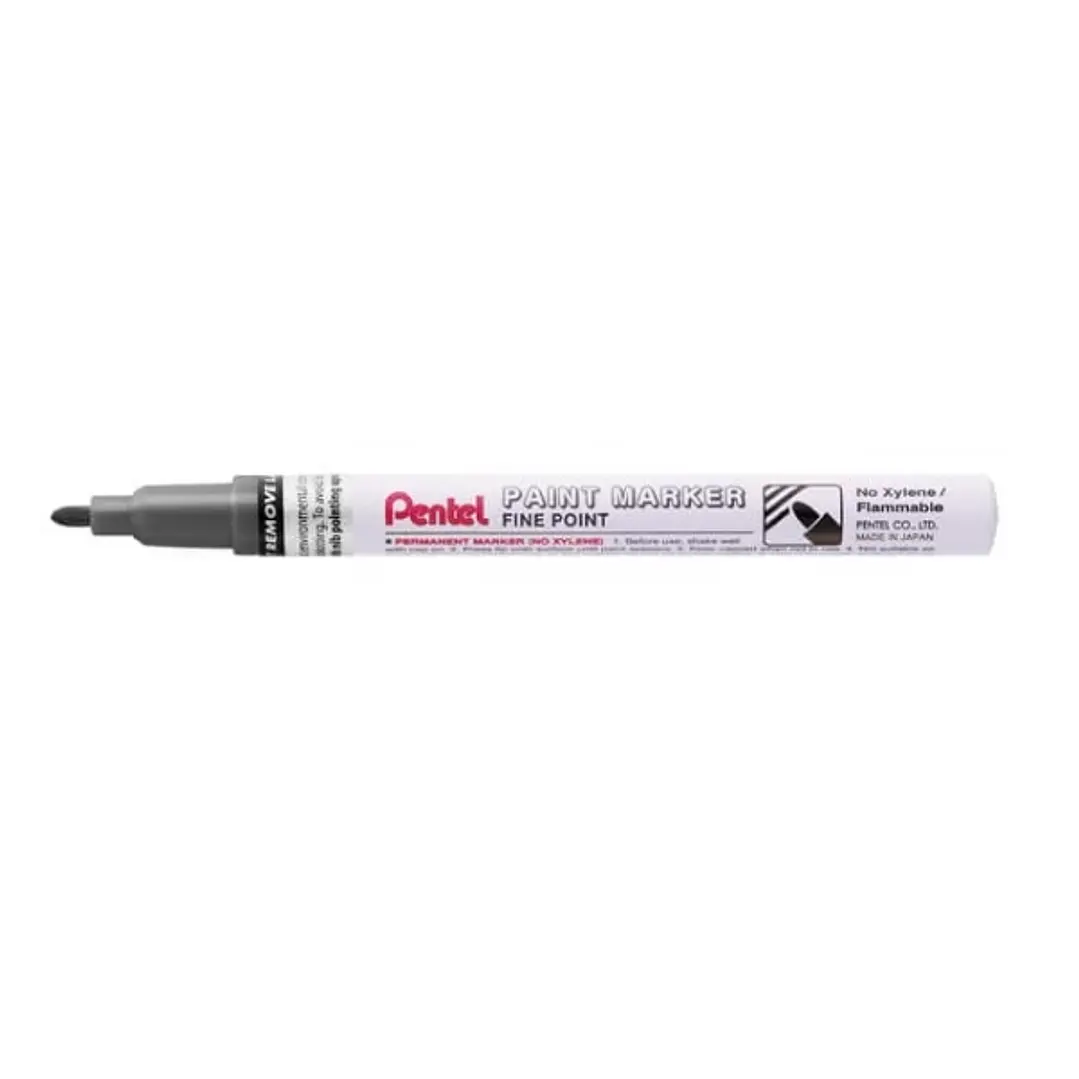 Pentel Paint Marker Marcador de Pintura - Punta Fina 2.9mm - Permanente en todas las Superficies - Resistente a Luz y Agua - Cuerpo de Aluminio - Colo 1
