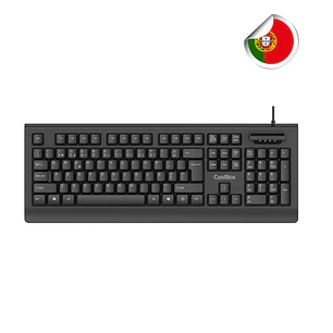Coolbox TEC04DNIPT Teclado USB - Portugues - Lector Samartcard integrado - DNIe 4.0 y anteriores - Color Negro