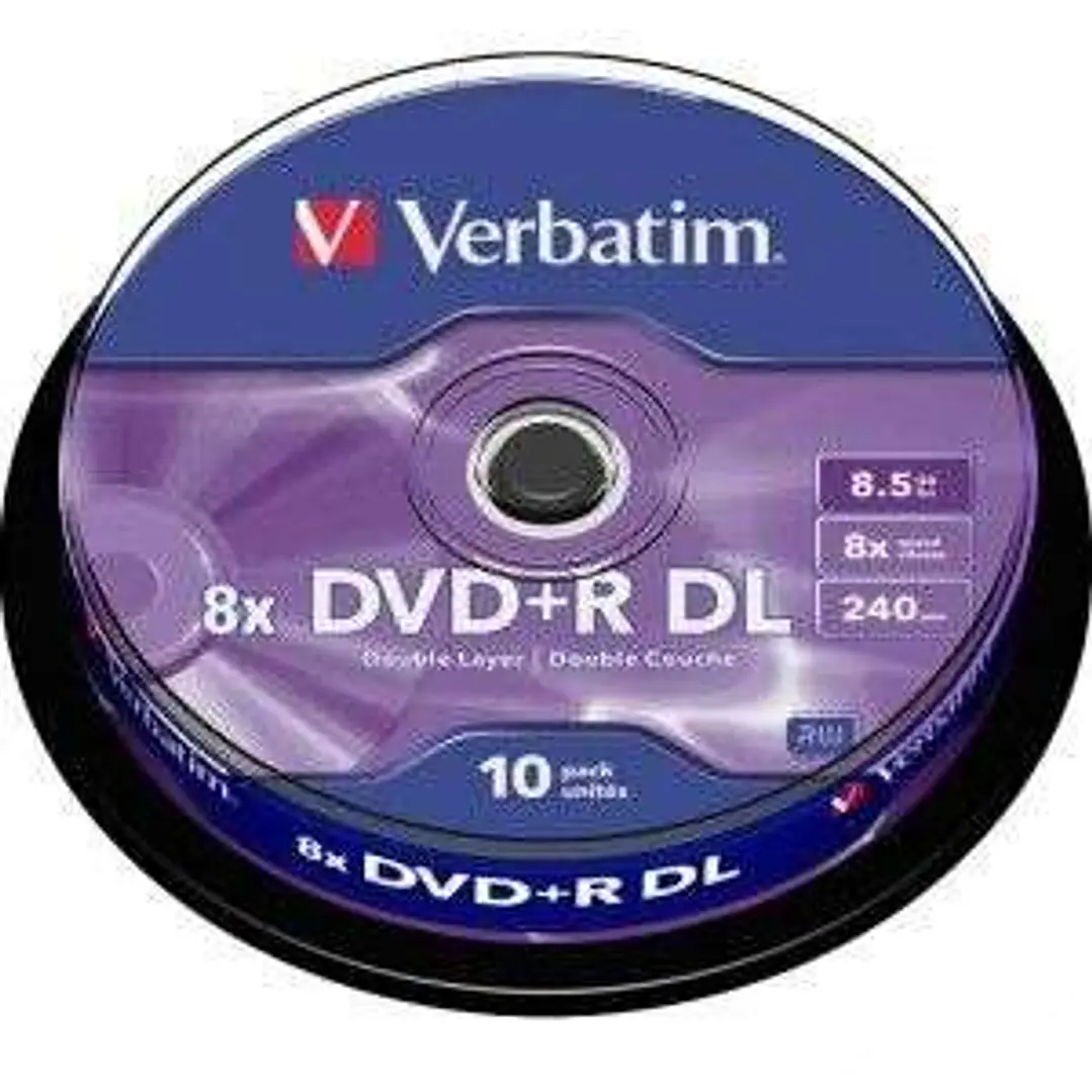 Verbatim DVD+R Doble Capa 8x 8.5GB (Tarrina 10 Uds) 1