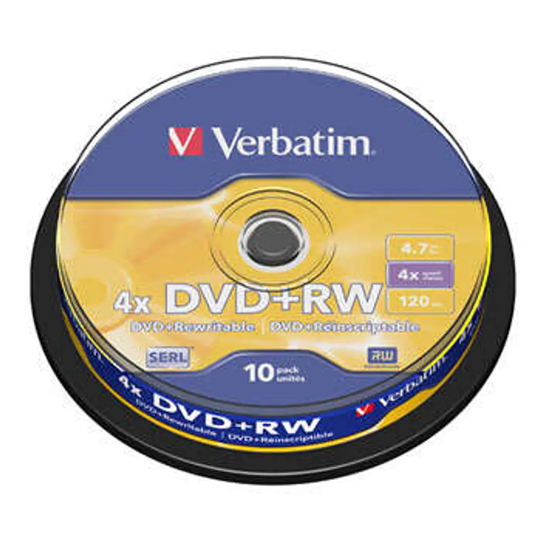 Verbatim DVD+RW Regrabable 4x 4.7GB (Tarrina 10 Uds) 1
