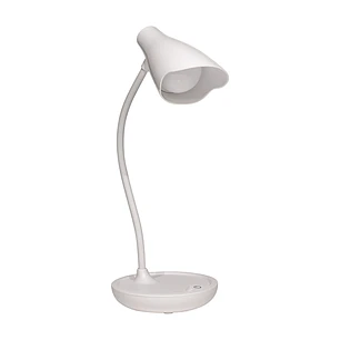 Unilux Lampara de Escritorio LED Ukky - Iluminacion LED de Bajo Consumo - Diseño Moderno y Elegante - Brazo Flexible para Ajustar la Luz - Color Blanc