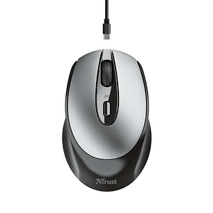 Trust Zaya Raton Inalambrico Recargable USB 1600dpi - 3 Botones - Uso Ambidiestro - Color Gris/Negro
