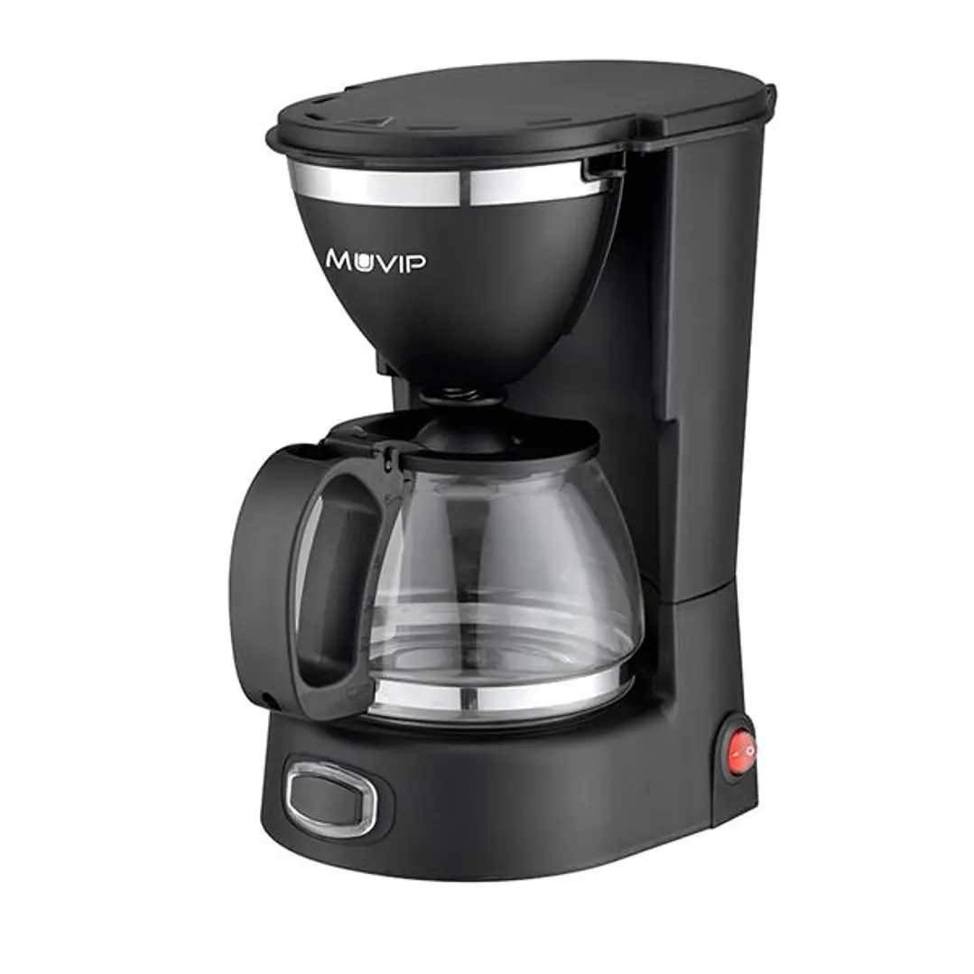 Muvip Cafetera de Goteo - Eléctrica - 650W - Funcion antigoteo - Filtro Permanente Abatible - Indicador Nivel de Agua - Contenedor transparente - Capa 1