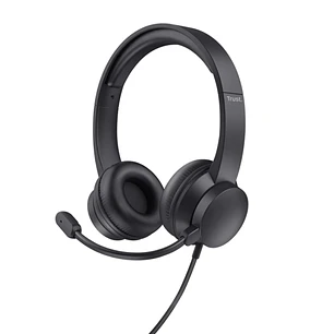Trust Auriculares Ayda para PC - Diadema Ajustable - Mando de Volumen Supraaural - Microfono Plegable - Conexion de Audio de 3.5 mm - Sensibilidad Del