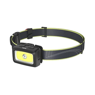 Hama Hl350 Linterna Frontal LED - Cinta para la Cabeza - 350 Lumenes - Autonomia hasta 5h - Funciona con 4 Pilas AAA - IP44 - Color Negro