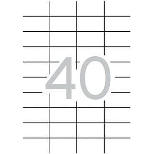 Apli Pack de 4.000 Etiquetas Rectangulares 52.5x29.7mm - 100 Hojas por 40 Etiquetas - Adhesivo Permanente - Cantos Rectos - Color Blanco