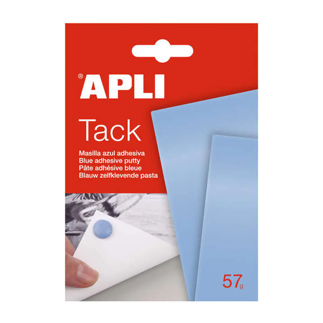 Apli Tack Masilla Azul 57g - Reutilizable - No Deja Residuos - Facil de Moldear Azul 1