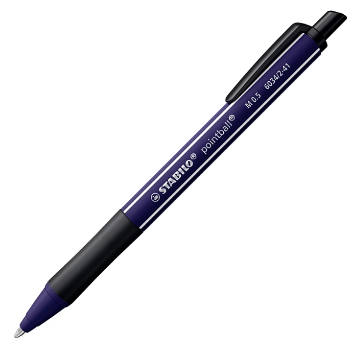 Stabilo Pointball Naturecolors Wildflower Boligrafo Retractil - Trazo 0.5mm - Hecho con 87% Bioplastico - Grip Antideslizante - Recargable - Tinta Azu 1