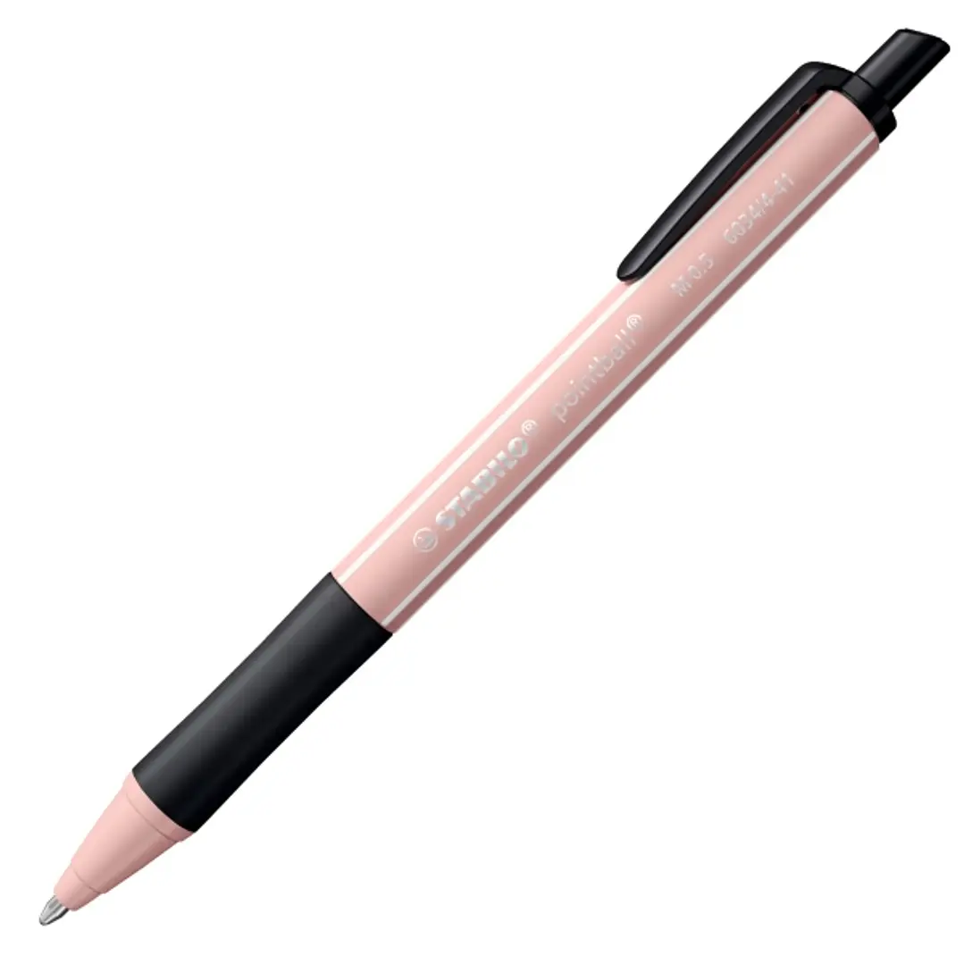Stabilo Pointball Naturecolors Wildflower Boligrafo Retractil - Trazo 0.5mm - Hecho con 87% Bioplastico - Grip Antideslizante - Recargable - Tinta Azu 1
