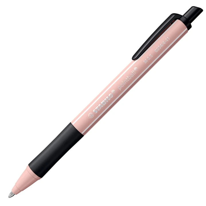 Stabilo Pointball Naturecolors Wildflower Boligrafo Retractil - Trazo 0.5mm - Hecho con 87% Bioplastico - Grip Antideslizante - Recargable - Tinta Azu 1