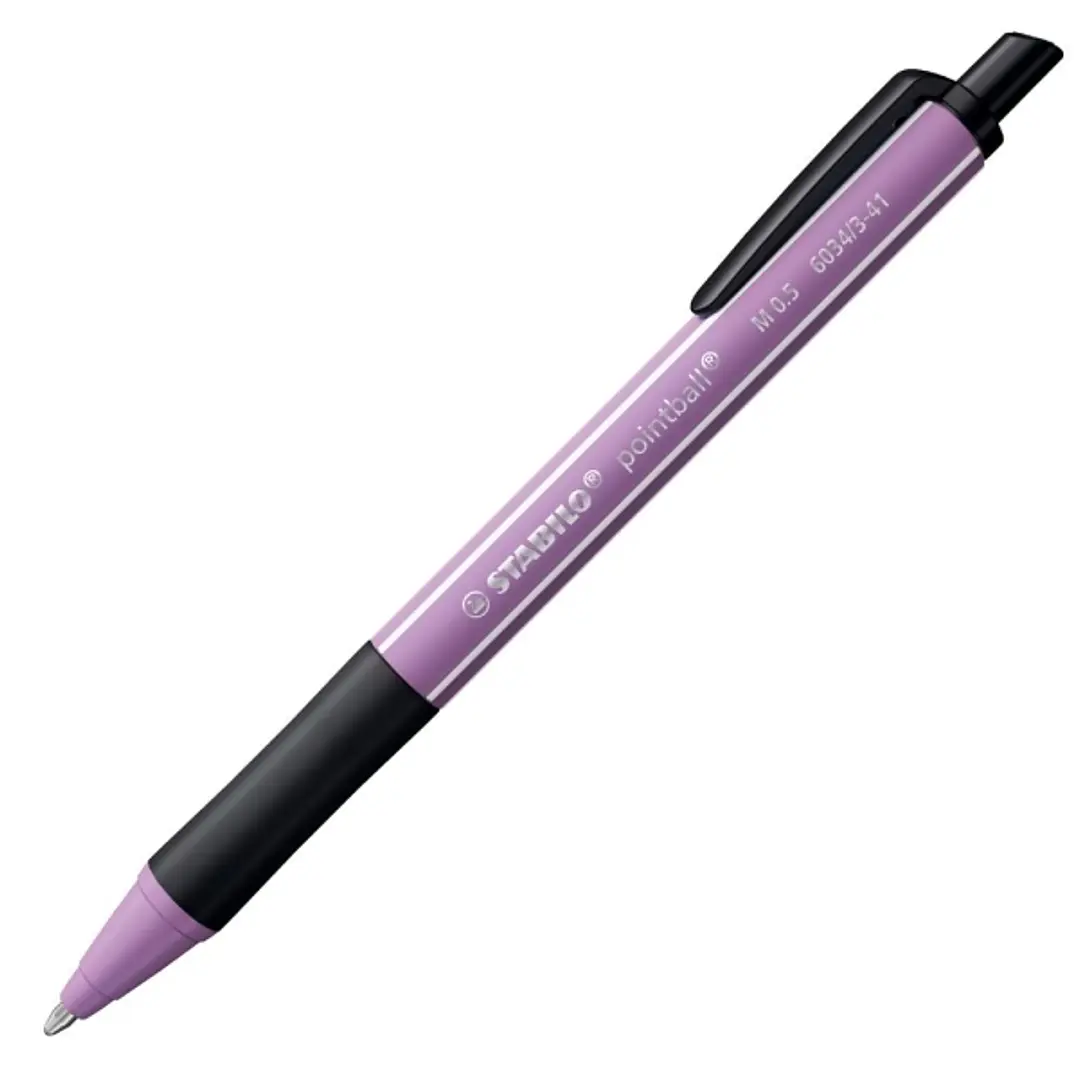 Stabilo Pointball Naturecolors Wildflower Boligrafo Retractil - Trazo 0.5mm - Hecho con 87% Bioplastico - Grip Antideslizante - Recargable - Tinta Azu 1
