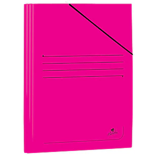 Mariola Carpeta de Carton Plastificado Folio 500gr/m2 - Medidas 34x25cm - Cierre con Goma Elastica - Color Fucsia