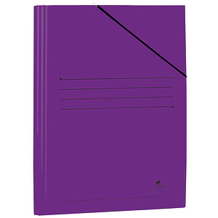 Mariola Carpeta de Carton Plastificado Folio 500gr/m2 - Medidas 34x25cm - Cierre con Goma Elastica - Color Violeta