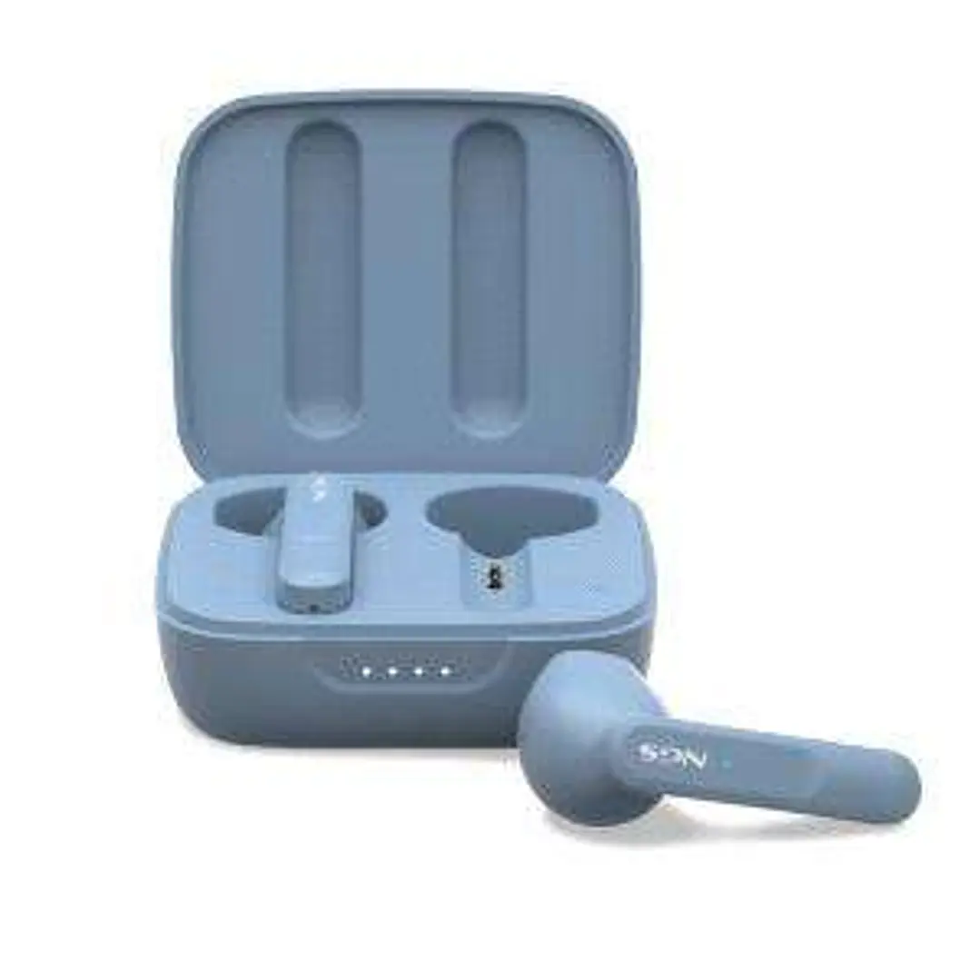 NGS Artica Move Rain Auriculares Intrauditivos Bluetooth 5.3 TWS - Manos Libres - Asistente de Voz - Autonomia hasta 7h - Base de Carga - Color Azul 1