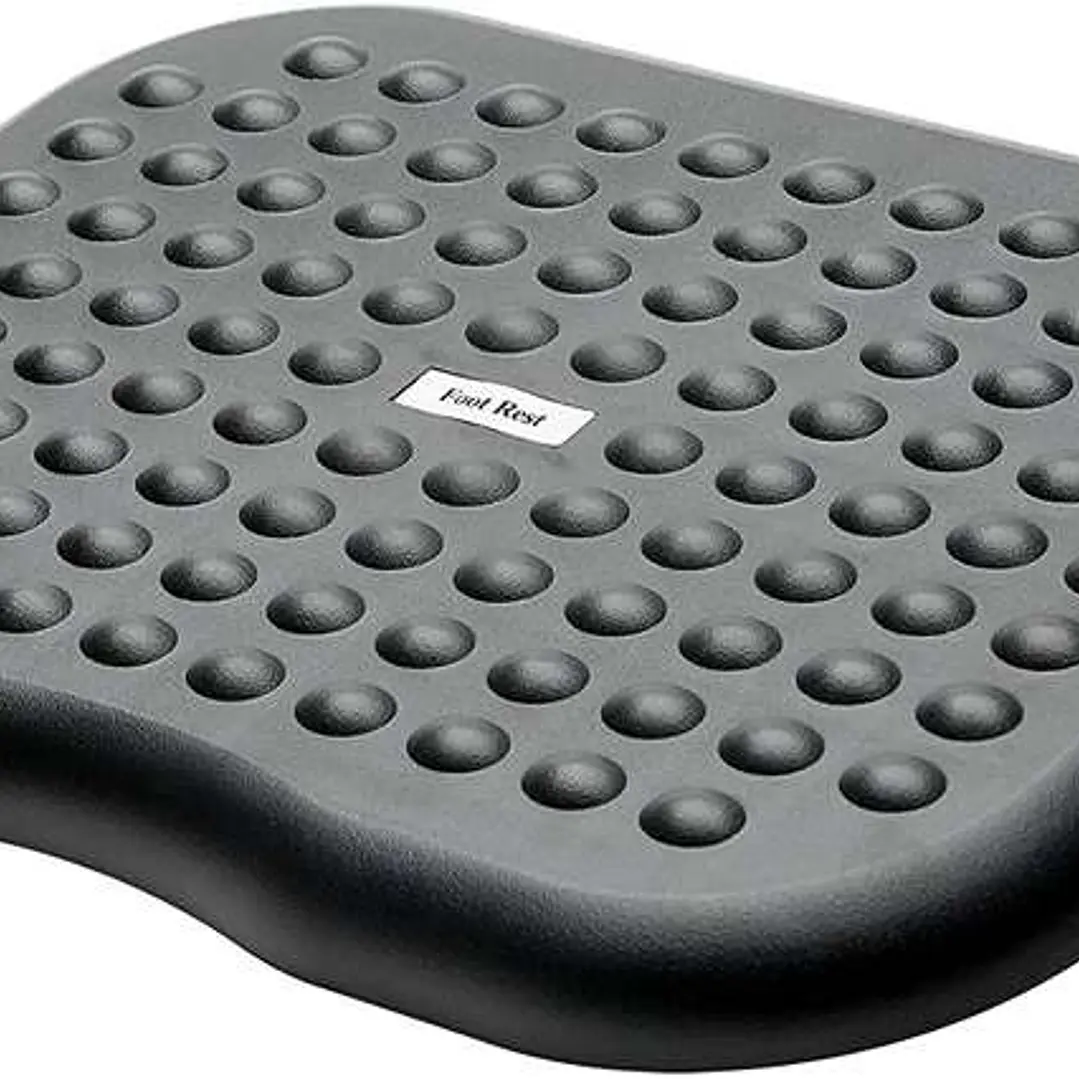 Fellowes Reposapies con Inclinacion Ajustable 0° a 15° - Gran Superficie de 45x33 cm - Textura Efecto Masaje - Color Negro 1