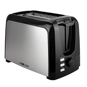 Muvip MV0621 Tostadora de Pan 750W - Capacidad para 2 Rebanadas - 7 Niveles de Tostado - Boton de Cancelacion - Funcion Descongelar y Recalentar - Fun