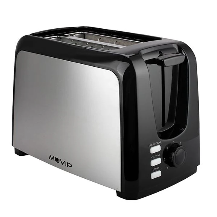 Muvip MV0621 Tostadora de Pan 750W - Capacidad para 2 Rebanadas - 7 Niveles de Tostado - Boton de Cancelacion - Funcion Descongelar y Recalentar - Fun 1