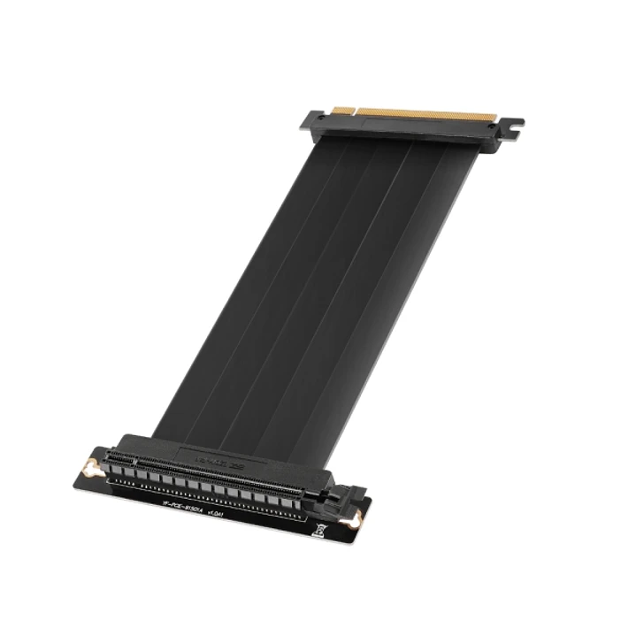 Mars Gaming MCA-PCIE40 Cable de Extension Riser PCIe 4.0 X16 Flexible - Blindaje EMI - Conector Hembra a 90º - Longitud 30cm - Color Negro 1