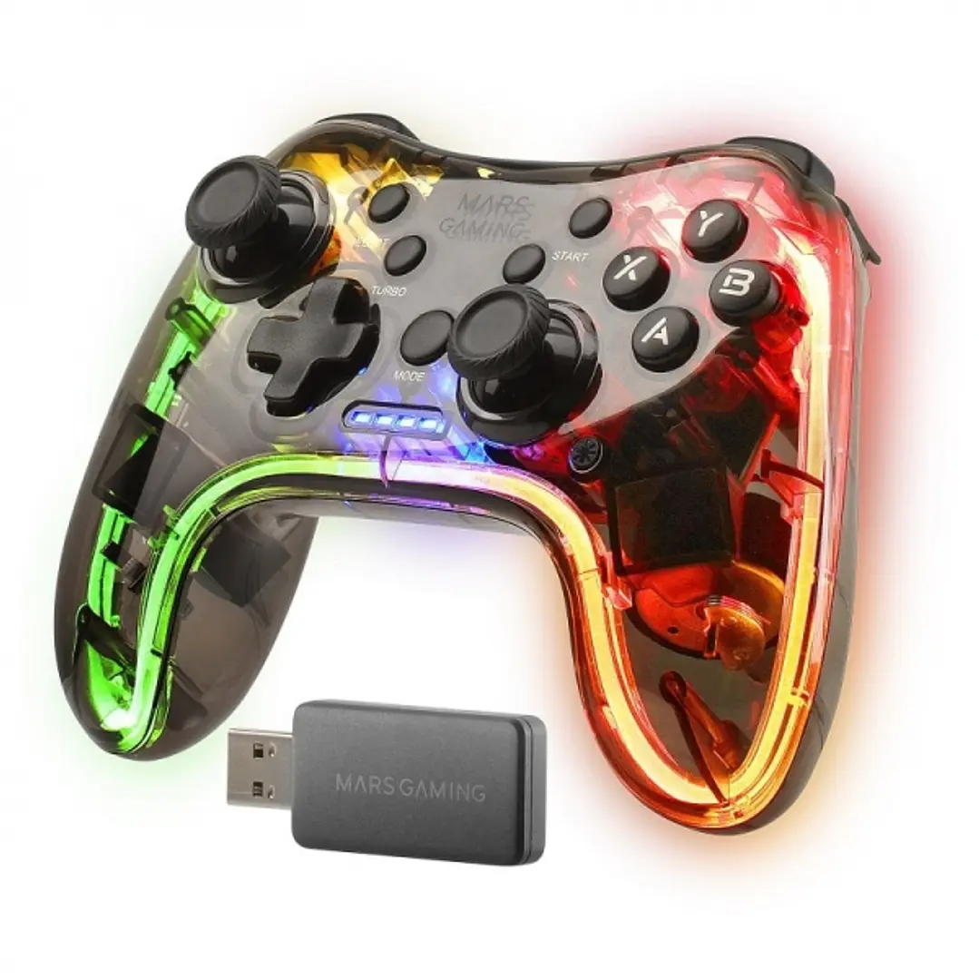 Mars Gaming MGP-24 Controlador Inalambrico - Conexion 2.4GPRO - Vibracion Haptica Dual - 20 Botones Tactiles - Compatibilidad Multiplataforma - Color  1