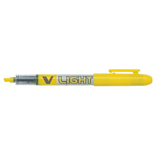 Pilot V-Light Rotulador Marcador - Punta Biselada 3.60mm - Trazo de 3.30mm - Color Amarillo