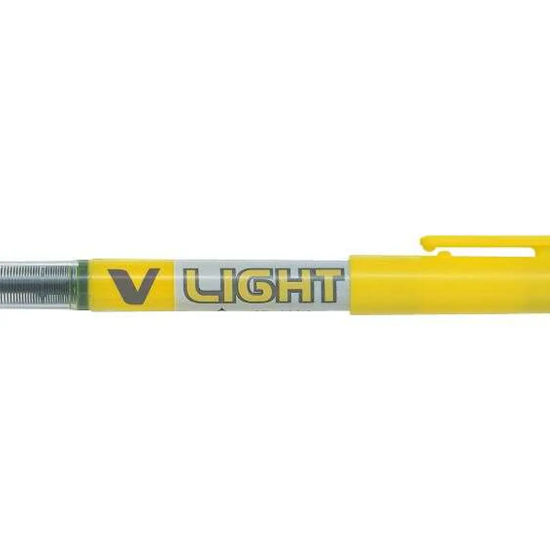 Pilot V-Light Rotulador Marcador - Punta Biselada 3.60mm - Trazo de 3.30mm - Color Amarillo 1