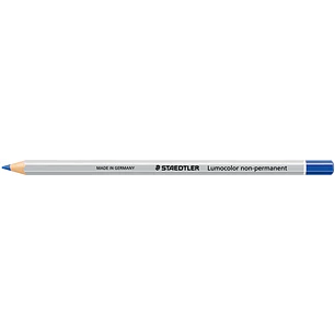 Staedtler Lumocolor 108 Lapiz de Color Hexagonal - Especial para Superfiices Lisas - Marcado Opaco - Color Azul