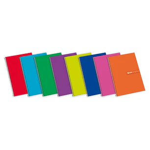 Enri Status Fº Tapa Extradura Cuaderno Espiral 4x4 - Tapa Dura Resistente - Cuaderno con Margen - 100 Hojas de Alta Calidad - Colores Surtidos