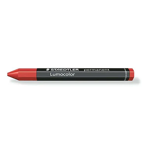 Staedtler Lumocolor Permanent Omnigraph 236 Cera Permanente Hexagonal - Resistente al Agua - Diametro 12mm Aprox - Color Rojo