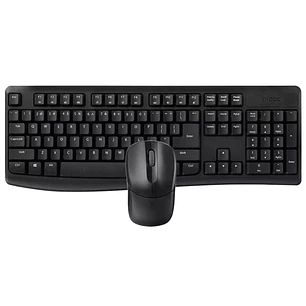 Rapoo X1800Pro Pack Teclado + Raton Inalambricos - 2.4GHz -  Raton 1000 DPI - Autonomia hasta 12 Meses - Color Negro