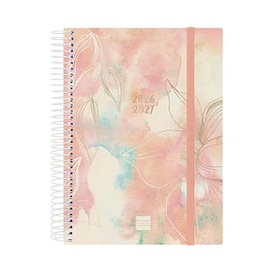 Finocam Espiral Agenda Internacional - 18 Meses - 2 Dias por Pagina - Formato E10 - 155x212mm - Tapas de Polipropileno - Papel de 70g/m2 - Esquinas Mi