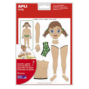 Apli Gomets Tematicos el Cuerpo - 156 Gomets - Desarrollados con Educadores - Ayudan a Identificar Partes del Cuerpo - Desarrolla Habilidades Motoras 